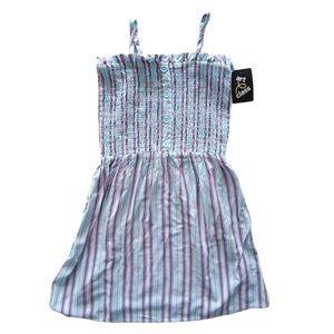 Art Class Aqua Multi Stripe Dress
